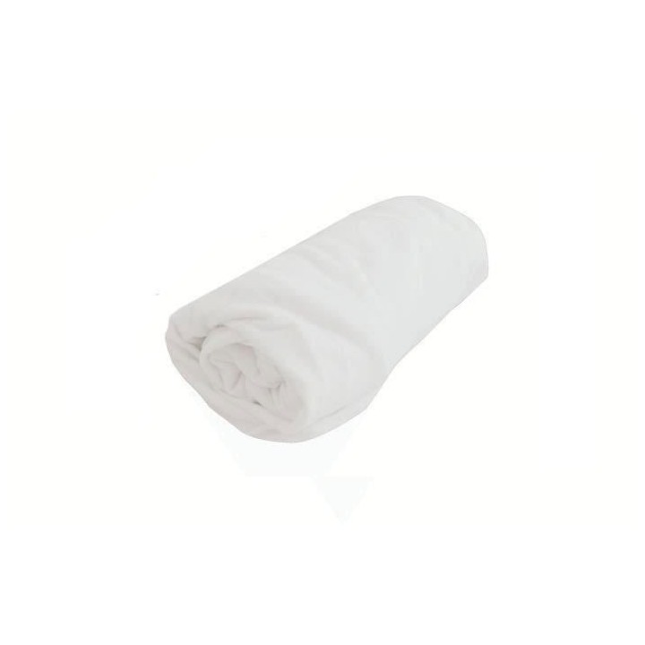 Drap housse tout en 1 Uni - Jersey - Imperméable - Blanc - 50 x 100 c