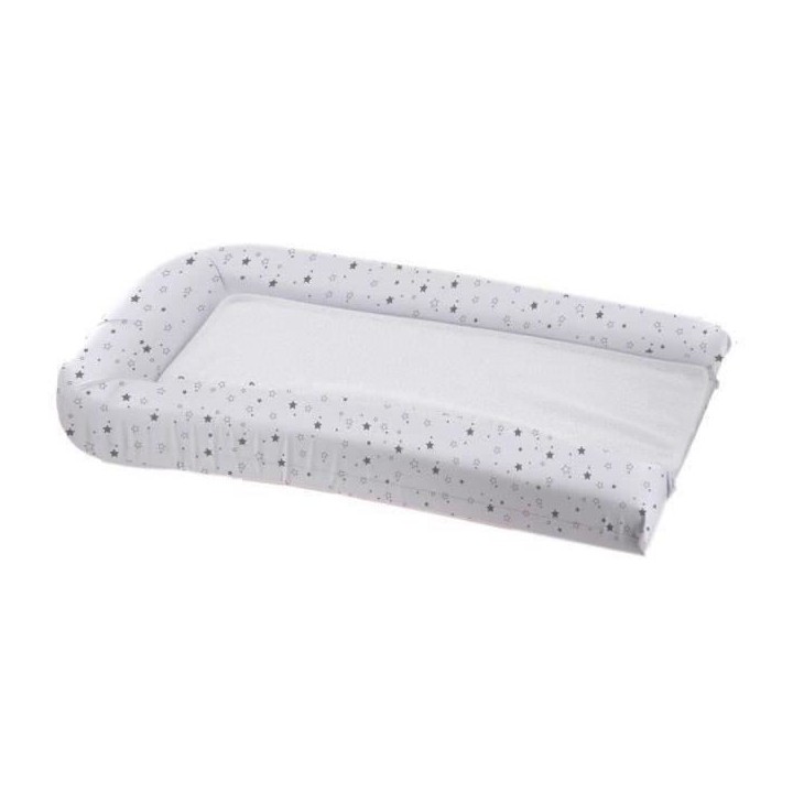 Matelas a  langer avec éponges amovibles - blanc / gris - 42 x 70 cm