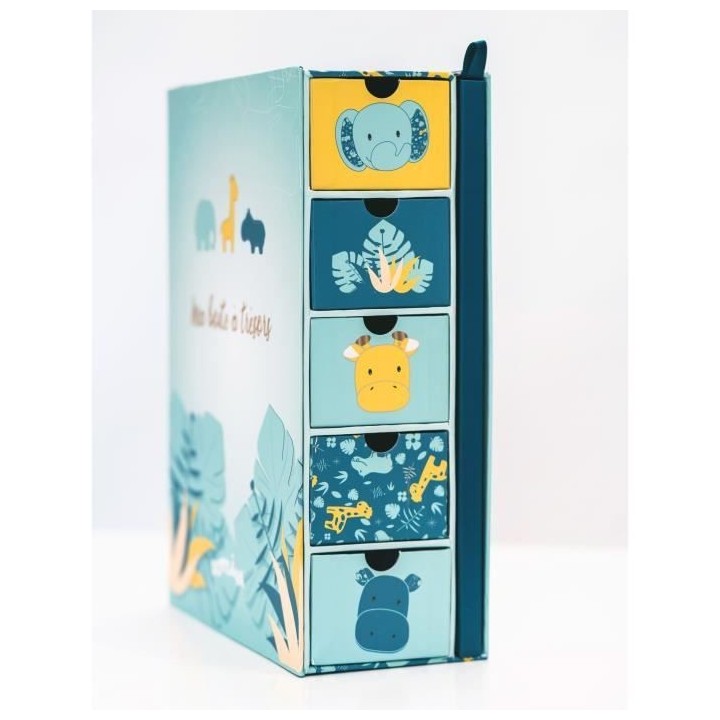 Boite a  trésors et journal de naissance - Multicolore - 22 x 31 x 1