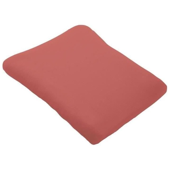 Housse de matelas a  langer en éponge bouclette - Terracotta - 50 X