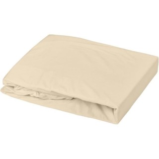 DOMIVA Drap housse + Alese Uni - 100% Coton - oeko-Tex - Blanc/Caillou