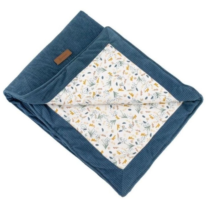 Couverture double face - DOMIVA - AU FIL DE L'EAU - 75 x 100 cm - Indi