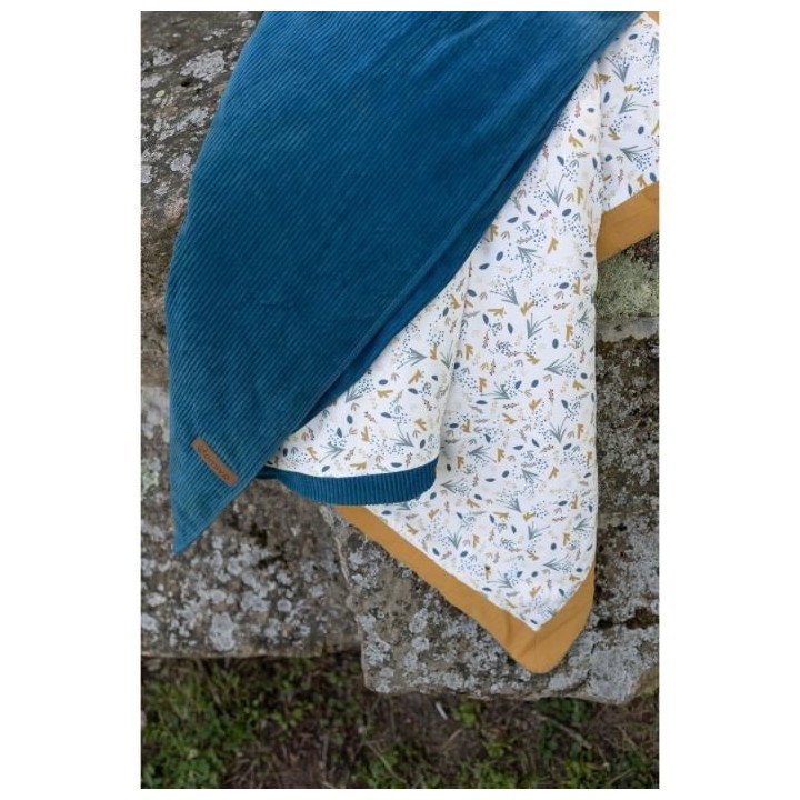 Couverture double face - DOMIVA - AU FIL DE L'EAU - 75 x 100 cm - Indi