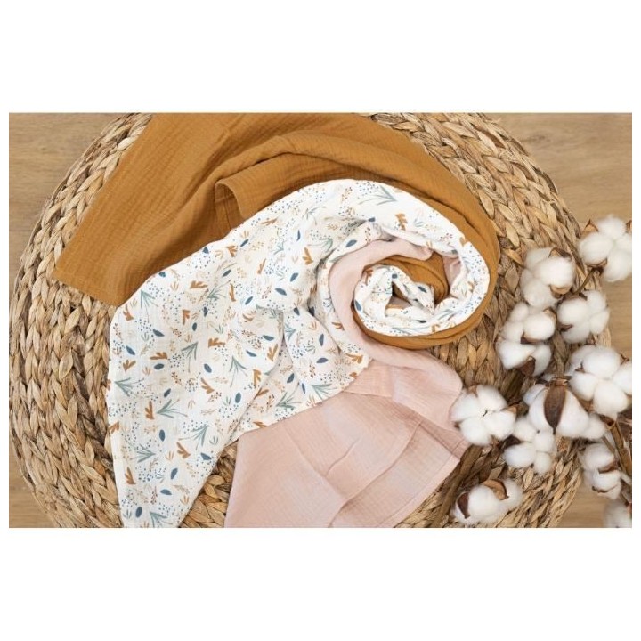 Maxi lange - Imprimé - 100x100 cm - Vieux rose