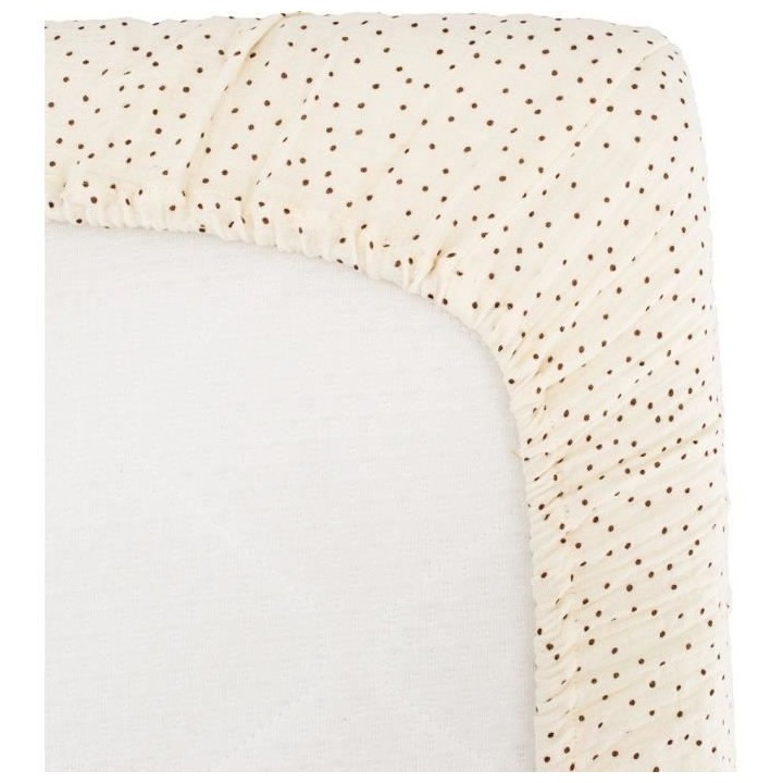 Drap housse lange - DOMIVA - 70x140 cm - Pois - Gaze de coton