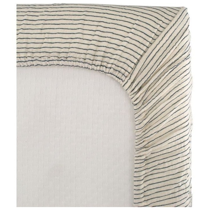 Drap housse lange - DOMIVA - 70x140 cm - Rayures - Gaze de coton