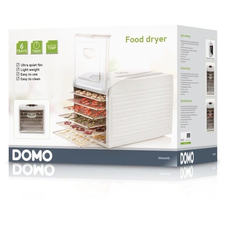Déshydrateur digital - DOMO - DO353DV - 500 W - 6 niveaux de déshydr