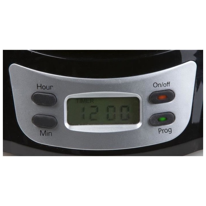 Cafetiere Filtre - DOMO - DO708K - 1000 W - 1,5 L - 12 tasses - Ecran