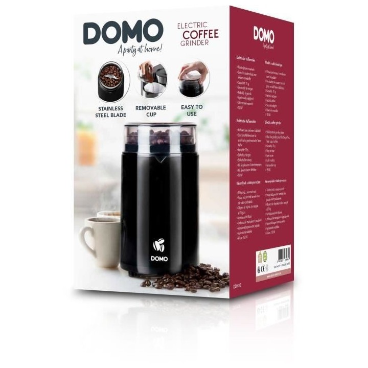 Moulin a café électrique - DOMO - DO712K - 150 W - Capacité : 70 g