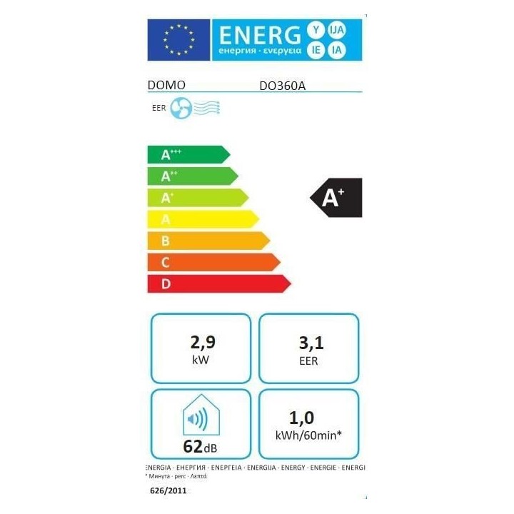 Climatiseur mobile - DOMO - DO360A - 1150 W
