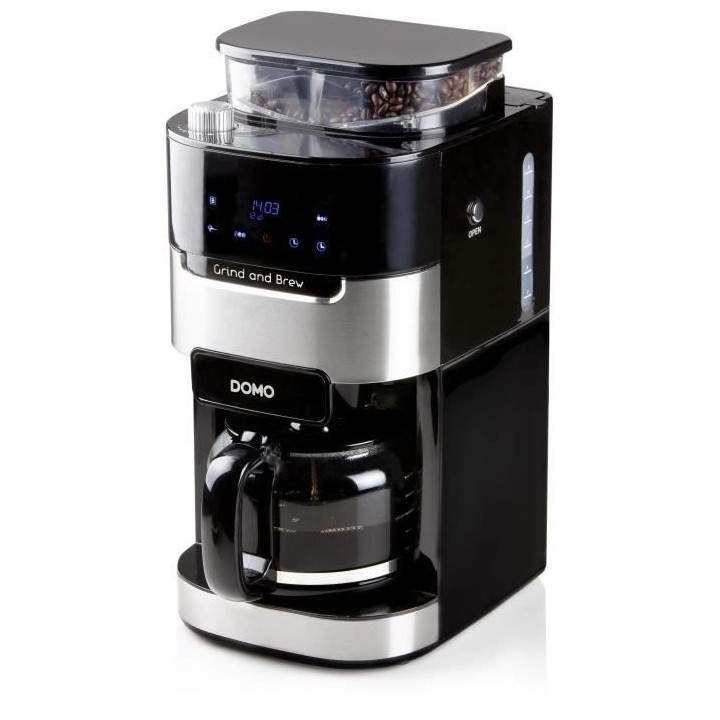 Cafetiere filtre avec moulin intégré - DOMO - DO721K - 900 W - 1,5 L