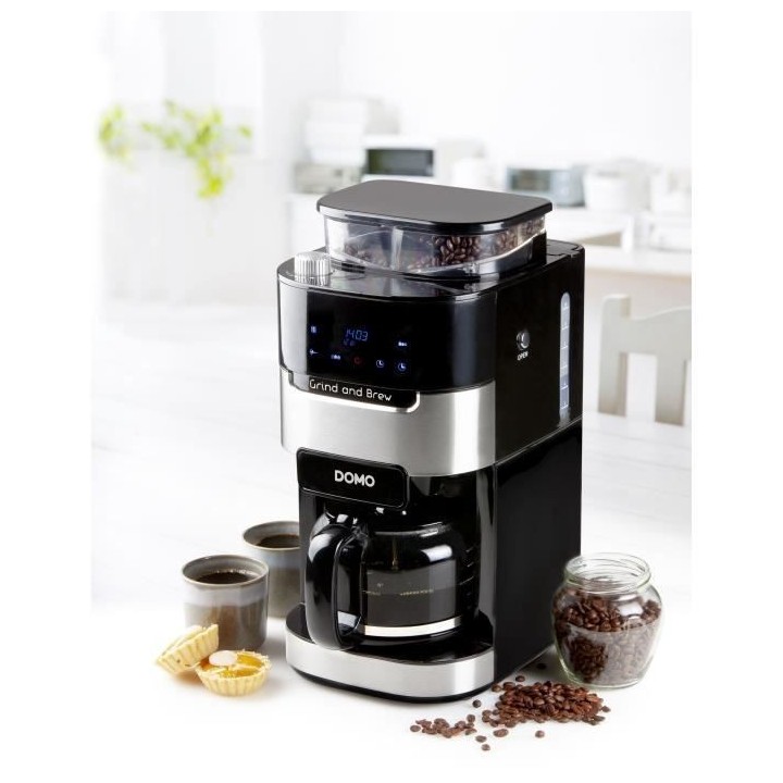 Cafetiere filtre avec moulin intégré - DOMO - DO721K - 900 W - 1,5 L