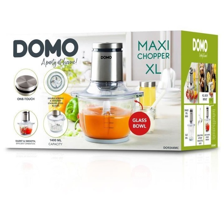 Hachoir Maxi - DOMO - DO9244MC - 400 W - 1400 ml - Lames en acier inox
