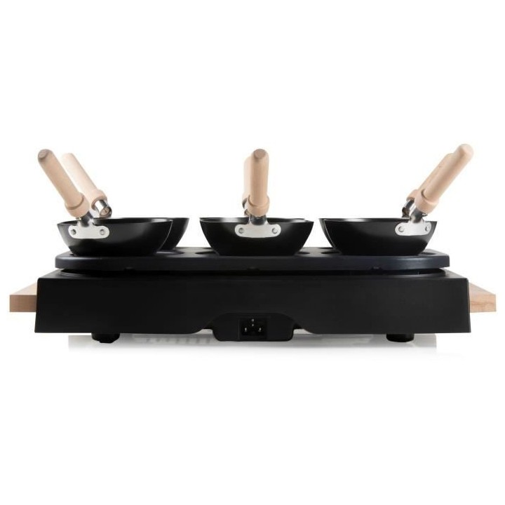 Wok et plaque de cuisson a crepes DOMO - 2 en 1 - 6 poëlons - 1000 W