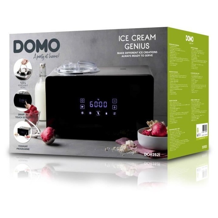 Sorbetiere - DOMO - DO9252I - 1,5 litres - 150 W - Ecran tactile intel