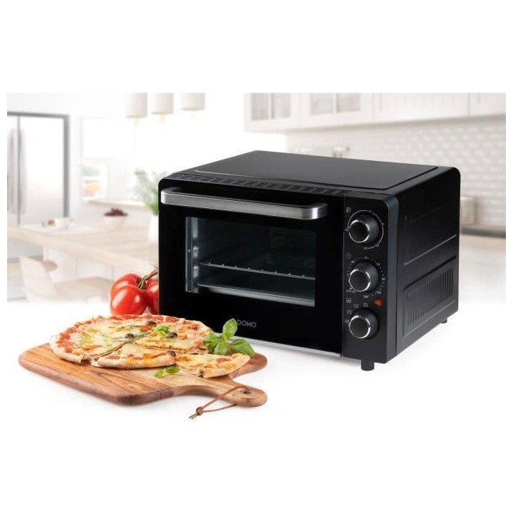 Mini four électrique DOMO DO807GO - 20 L - noir - chaleur haut et bas