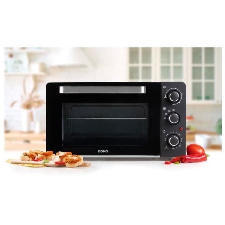 Mini four bake and snack DOMO DO1107GO - 28 L - noir - 1500watt -