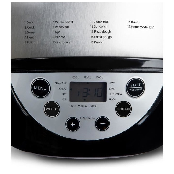 Machine a pain automatique XL - DOMO - B3977 - 850 W - 17 programmes -