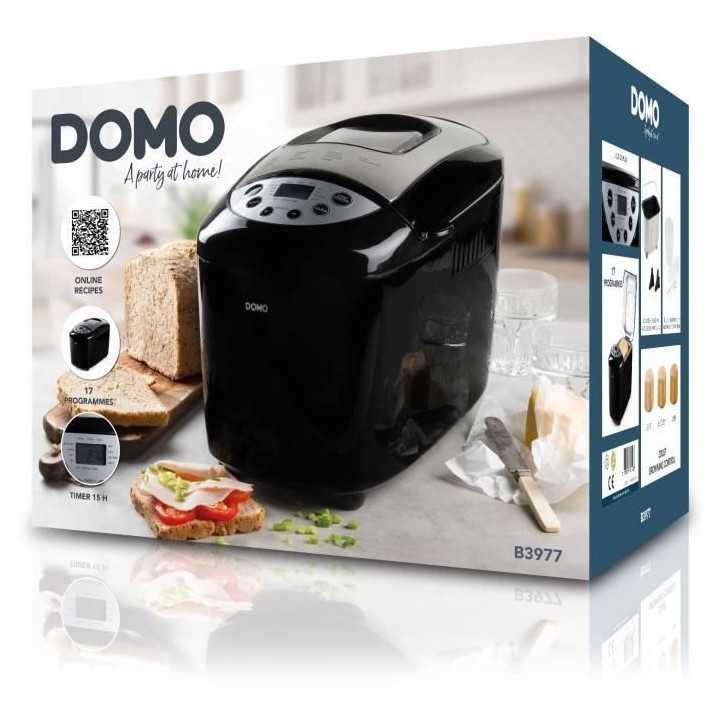 Machine a pain automatique XL - DOMO - B3977 - 850 W - 17 programmes -