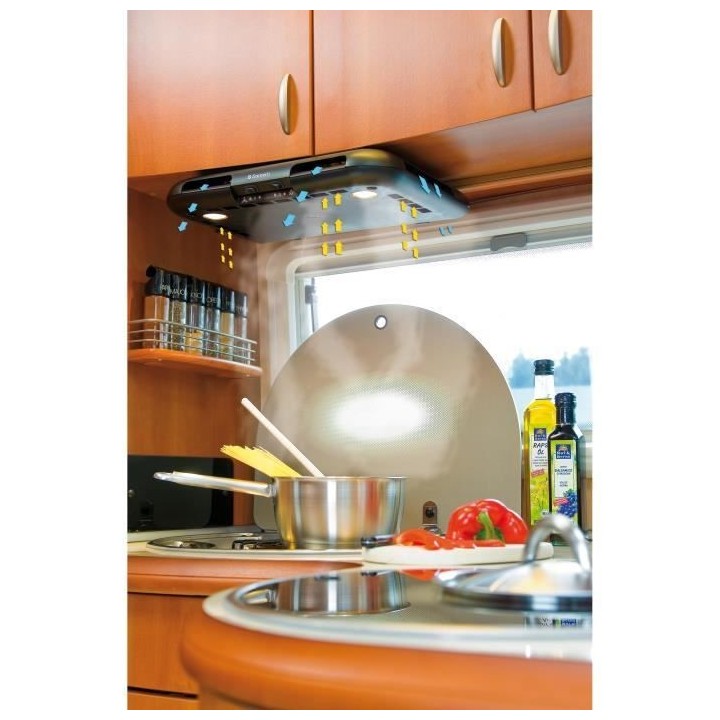 Hotte DOMETIC CK2000 - L 40 cm - Métal inoxydable - Recyclage Caravan