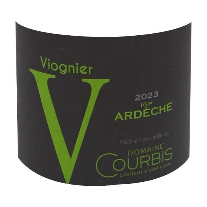 Domaine Courbis 2023 Ardeche Viognier - Vin blanc de la Vallée du Rh