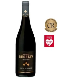Domaine des 3 Lys Tradition 2021/2022 Côtes du Rhône - Vin rouge de
