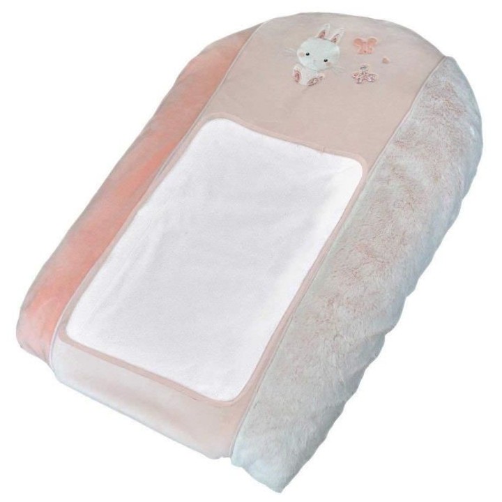 Matelas a  langer avec housse Lapinou - Rose - 50 x 75 cm