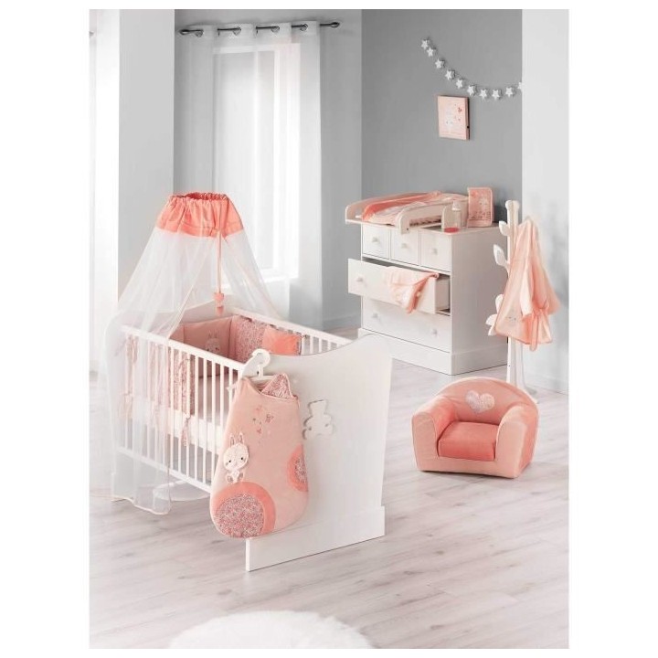 Matelas a  langer avec housse Lapinou - Rose - 50 x 75 cm