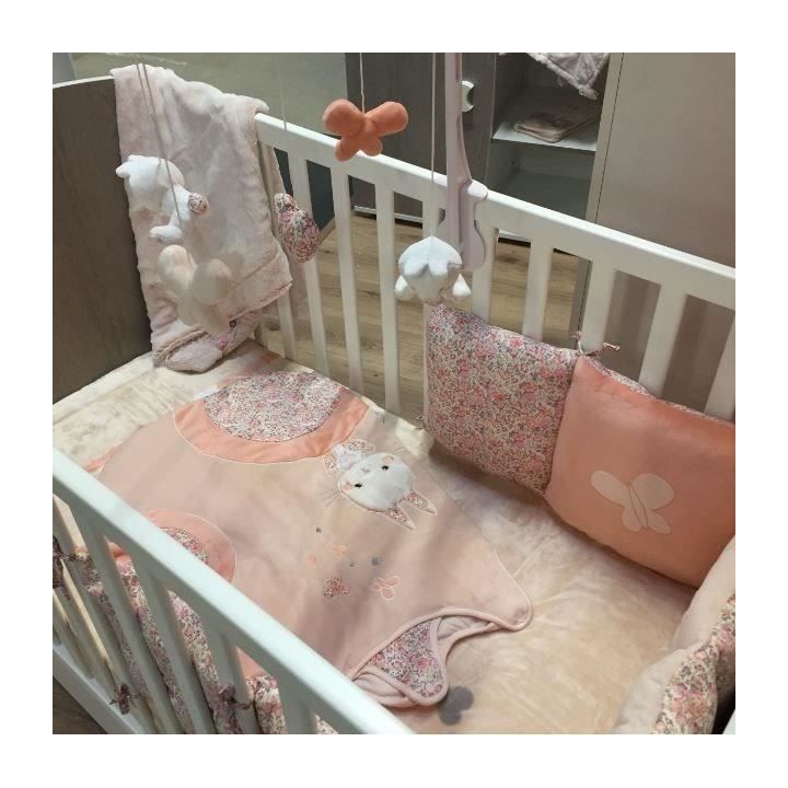 Tour de lit Lapinou - DOMIVA - Microfibre 100% Polyester - Adaptable -