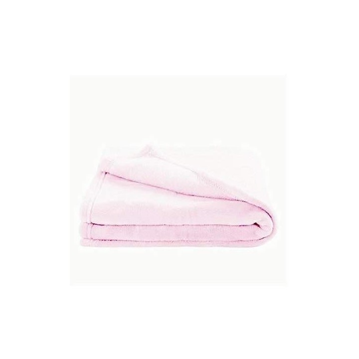 Couverture enfant en microfibre - Rose - 100 x 150 cm
