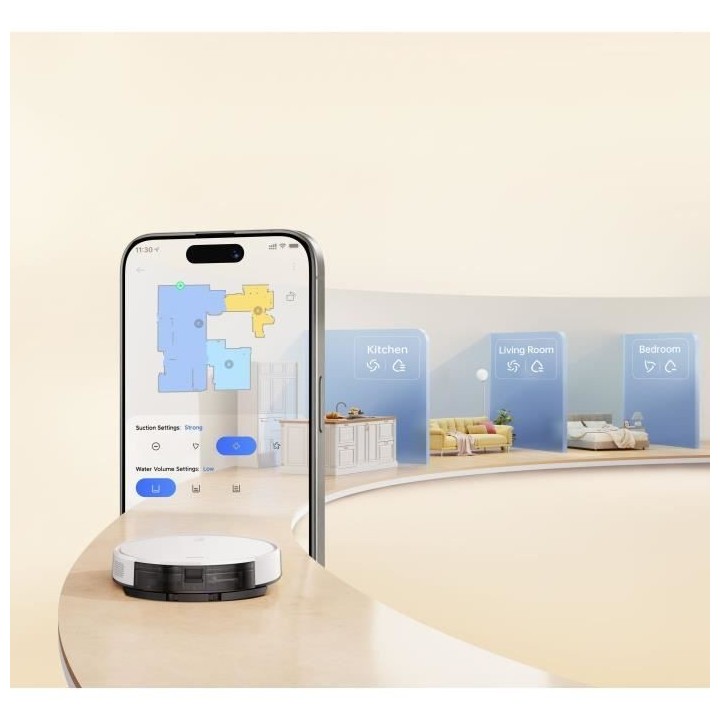 DREAME Mova M1 - Aspirateur robot et serpilliere - 4500 Pa - 300 ml -