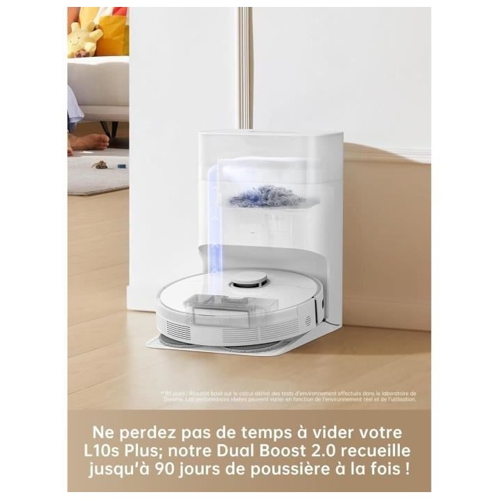 NEW DREAME L10sPlus - Robot Aspirateur Laveur avec Vidage Automatique