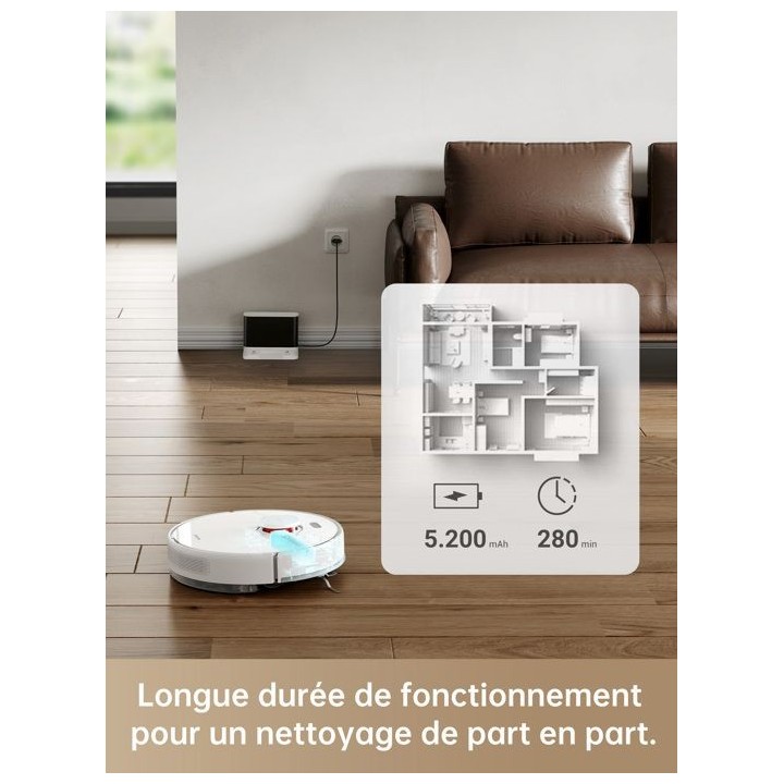 Dreame D10s - Aspirateur Robot Laveur 2 en 1 - Navigation LDS - 5000 P