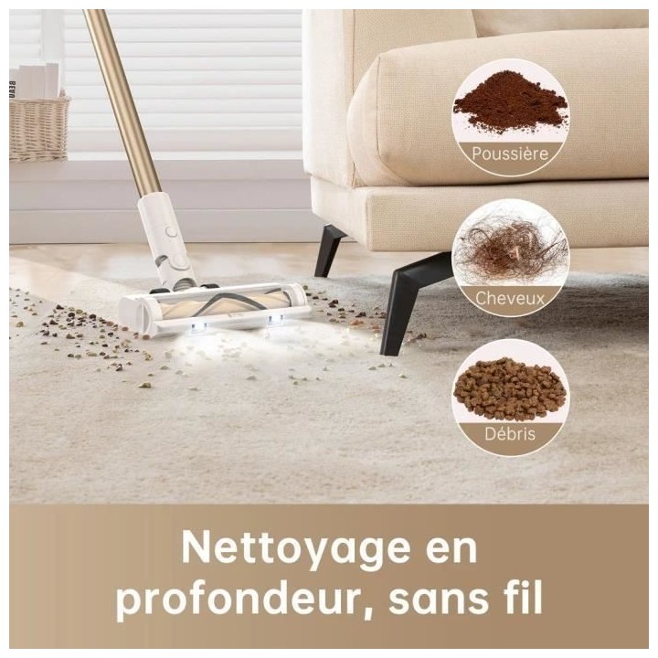 NEW DREAME R10 - Aspirateur Balai sans Fil - Puissance 120AW, Autonomi