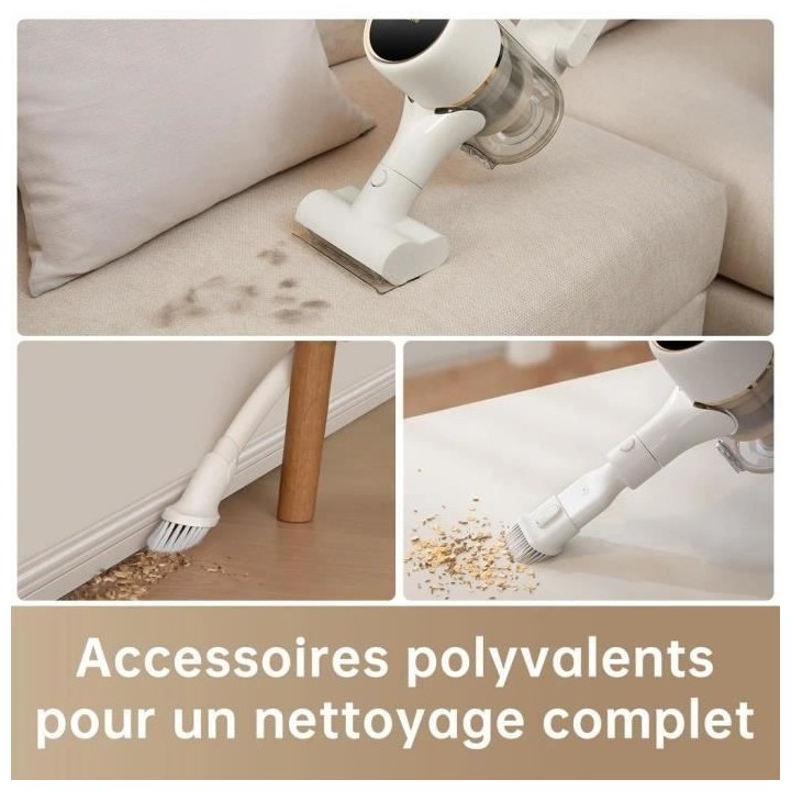 NEW DREAME R10 - Aspirateur Balai sans Fil - Puissance 120AW, Autonomi