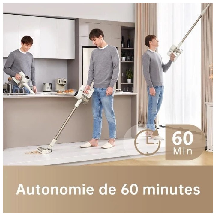 NEW DREAME R10 - Aspirateur Balai sans Fil - Puissance 120AW, Autonomi