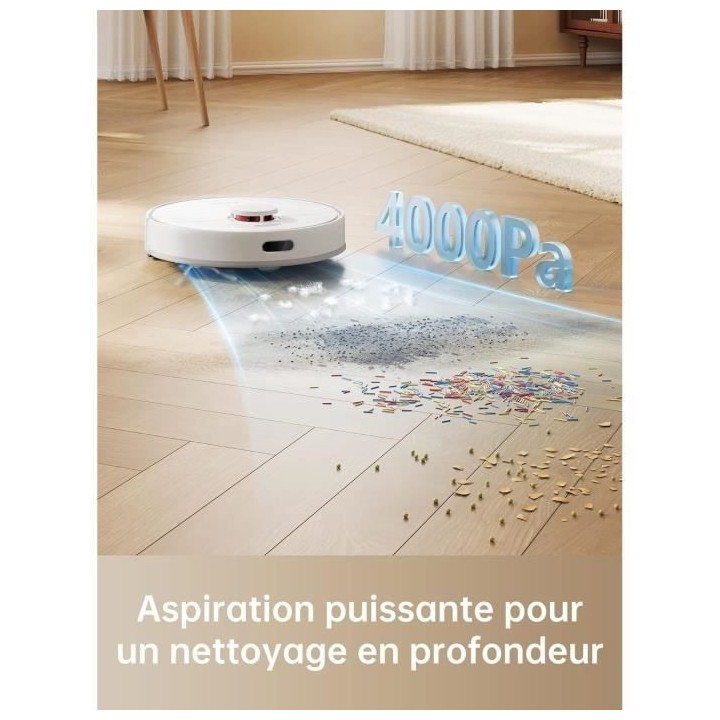 DREAME D9Max White - Aspirateur Robot Laveur 2 en 1 - Navigation LDS I