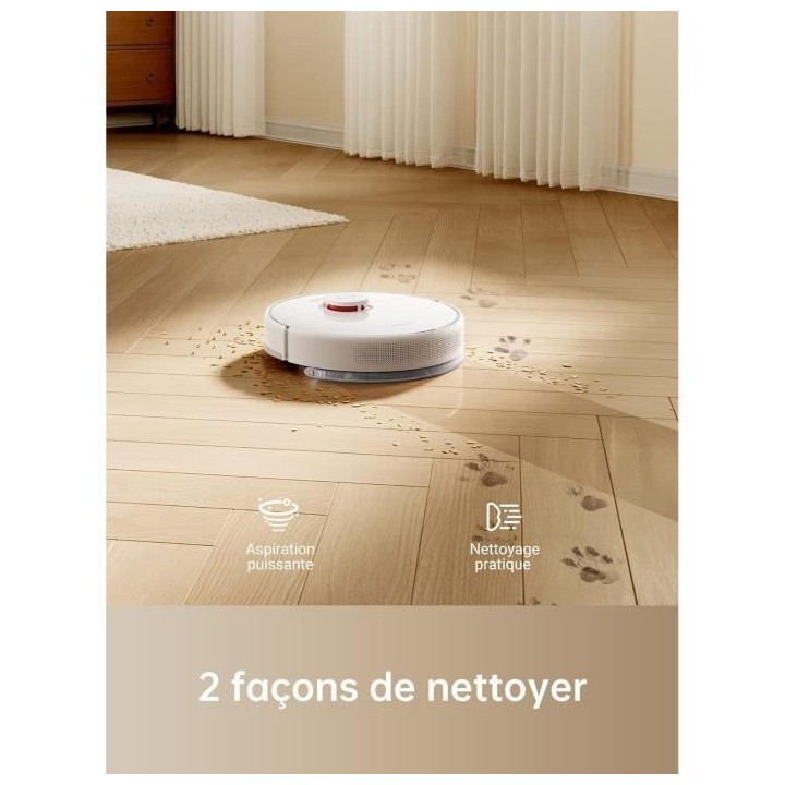 DREAME D9Max White - Aspirateur Robot Laveur 2 en 1 - Navigation LDS I