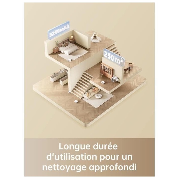 DREAME D9Max White - Aspirateur Robot Laveur 2 en 1 - Navigation LDS I