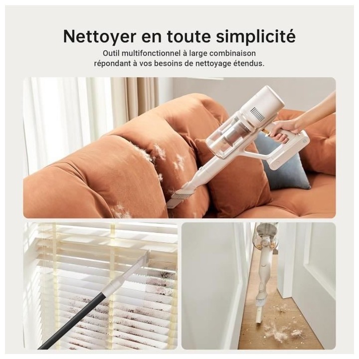 Dreame U10 - Aspirateur Balai sans fil - 100 AW aspiration - 40 min au