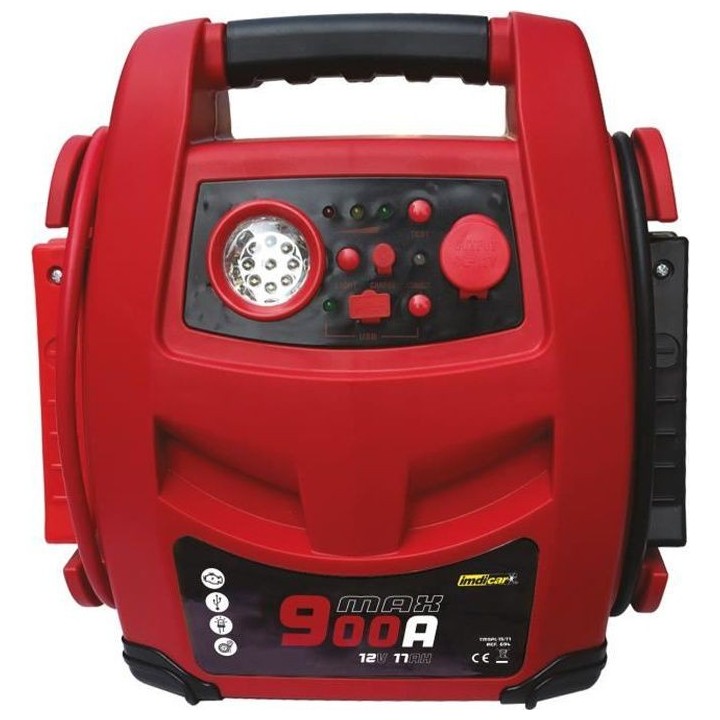 Station de démarrage 12V avec Compresseur 900A et Lampe