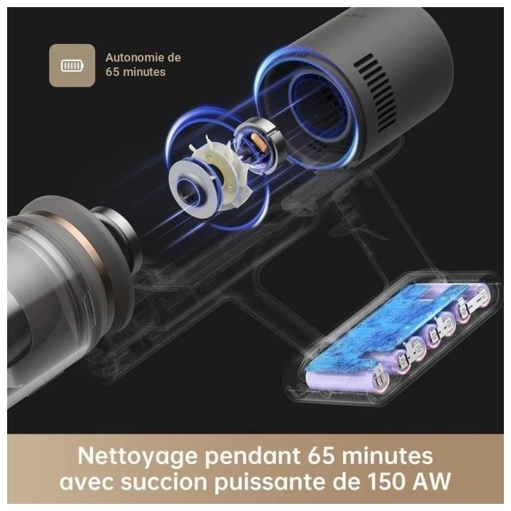 NEW Aspirateur Balai sans fil DREAME Z10 Station avec Auto Vidage - 90