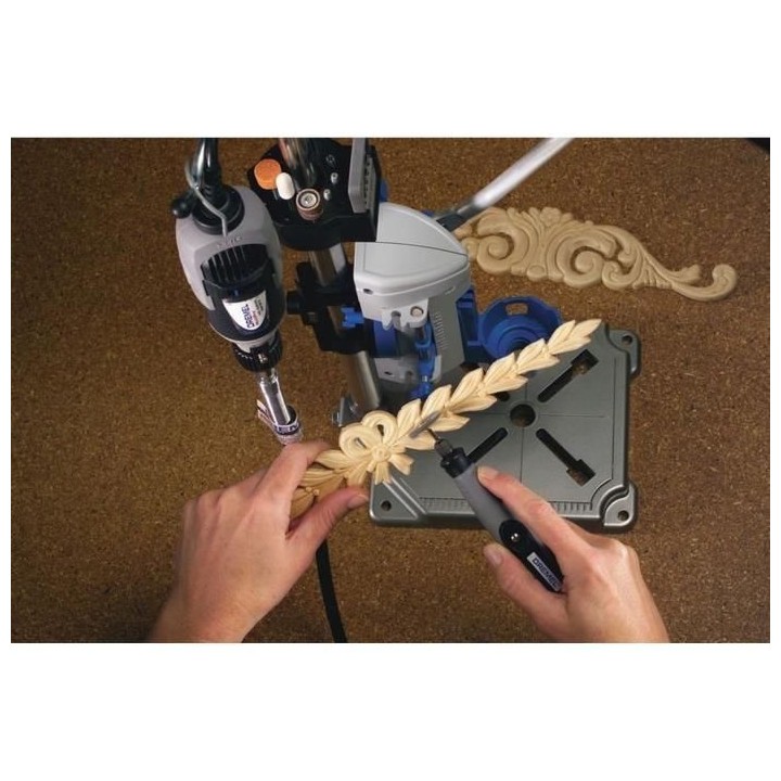 Support vertical de perceuse a colonne DREMEL 220 - Acier - Réglage p