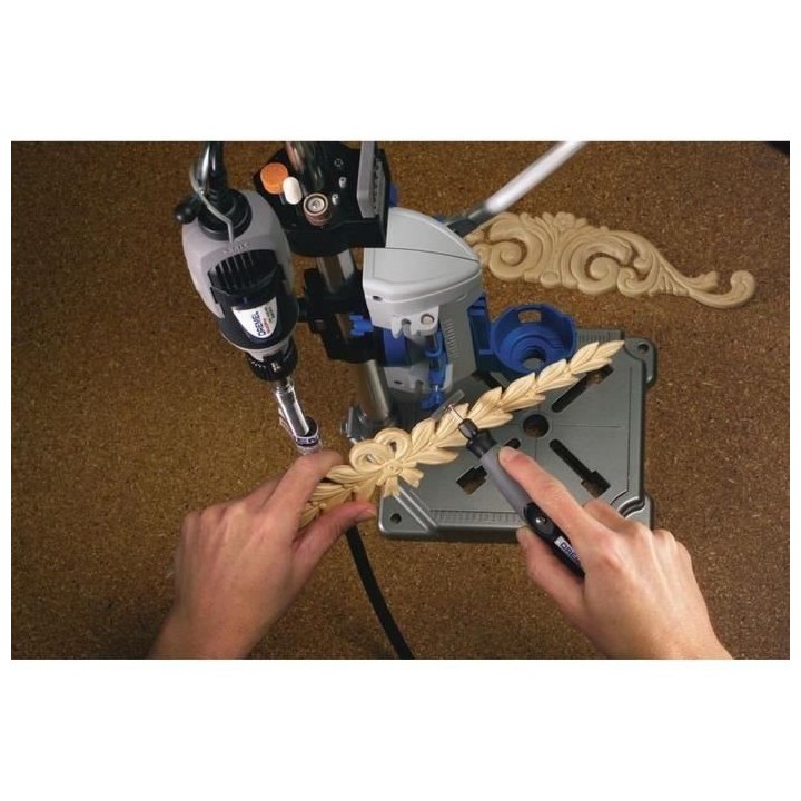 Support vertical de perceuse a colonne DREMEL 220 - Acier - Réglage p