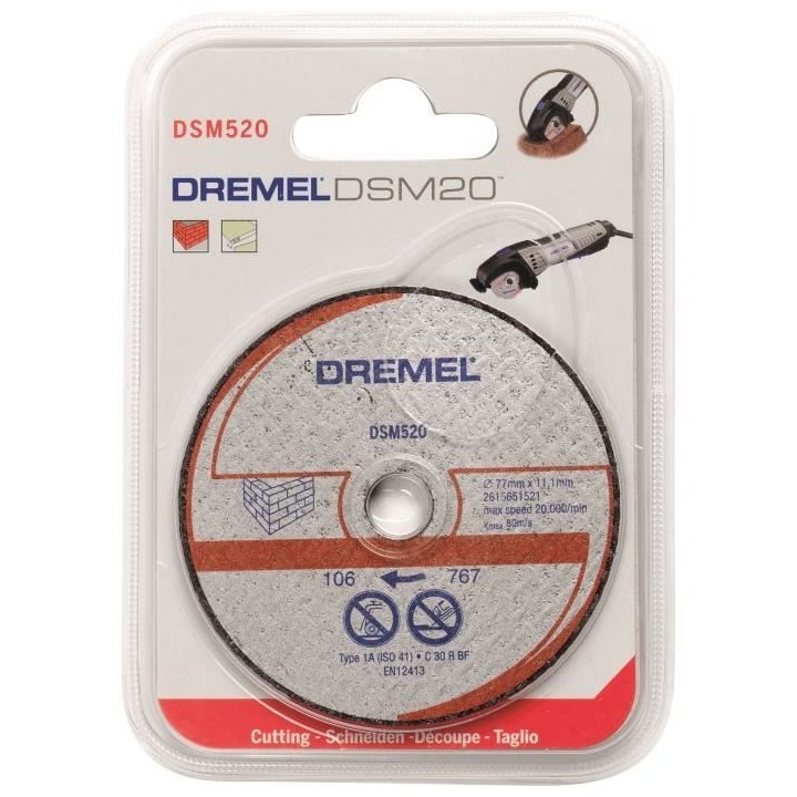 DREMEL Lot de 2 Disques pour Scie Compacte Dremel DSM20
