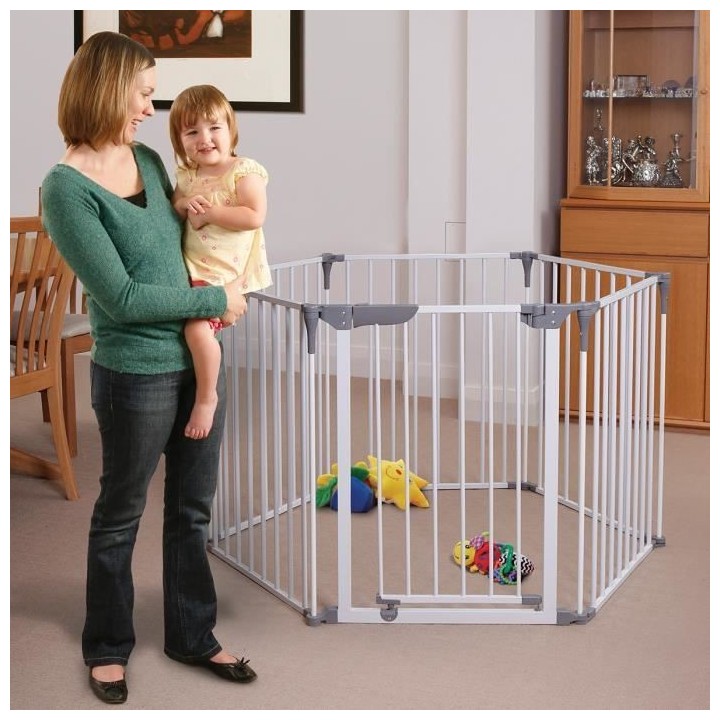 Royale converta 3-en-1: Parc a bébé, Barriere pour cheminée, Large