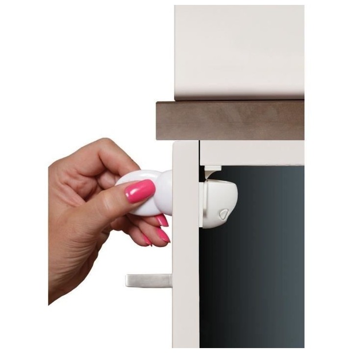 DREAMBABY Mag Lock Adhésif - 4 verrous de protection adhésif + 1 cl