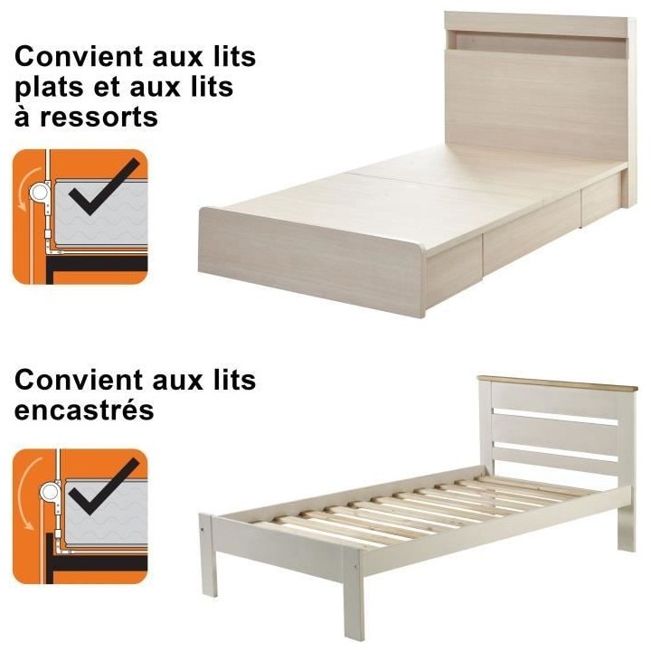 Barriere de lit Dreambaby Nicole - lits encastrés et aux lits plats-