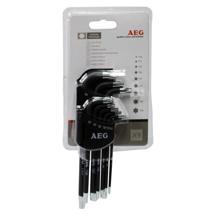 set de 9 clés étoile/support