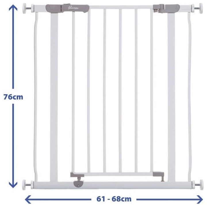 Barriere de sécurité - DREAMBABY - AVA - Montée par pression - 61-6